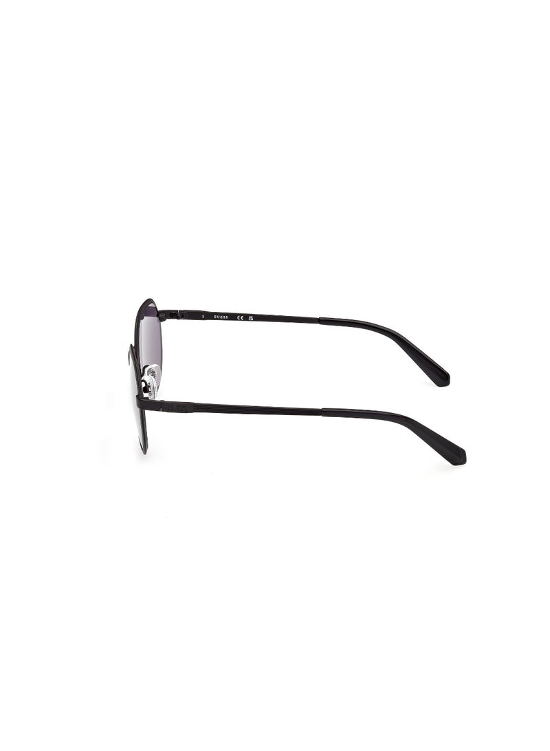 GUESS FULL RIM MALE ROUND BLACK METAL SUNGLASSES - Image 2
