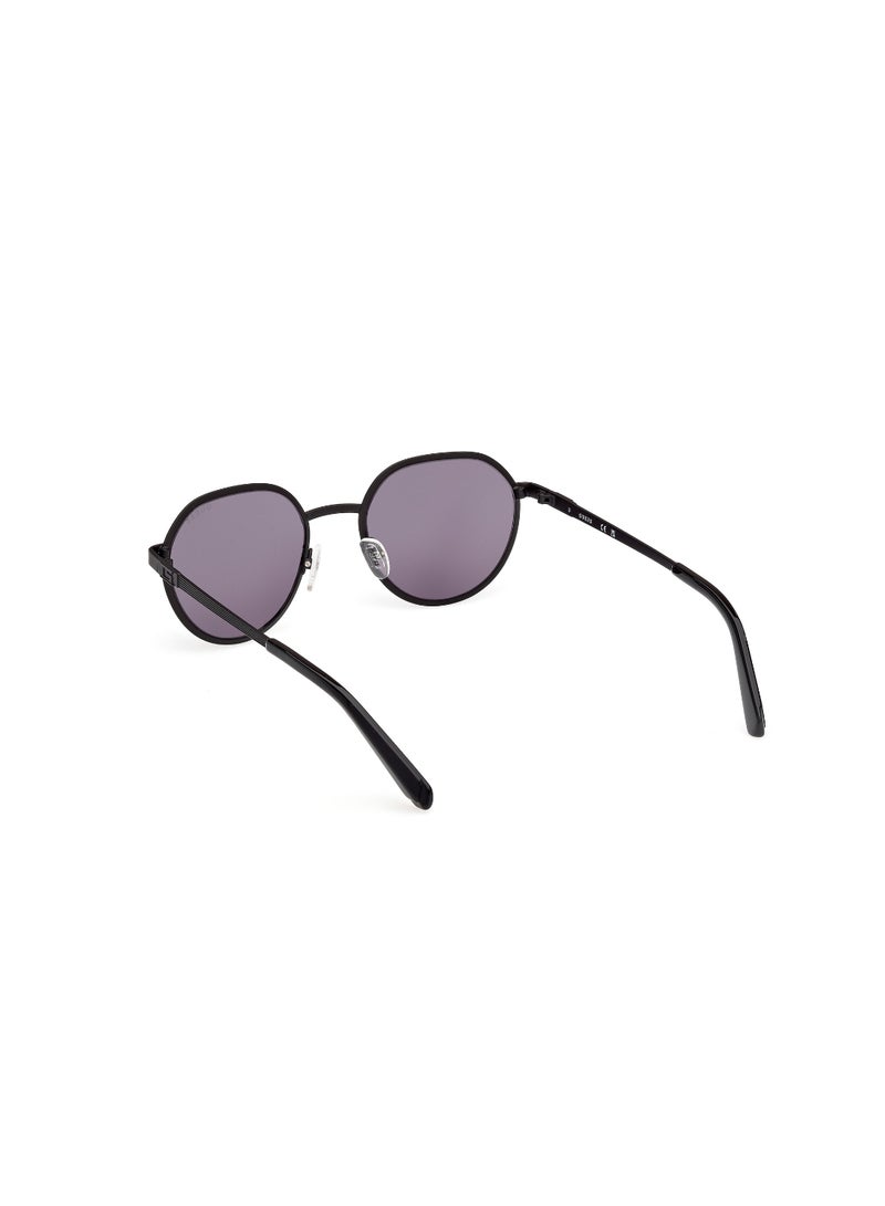 GUESS FULL RIM MALE ROUND BLACK METAL SUNGLASSES - Image 3