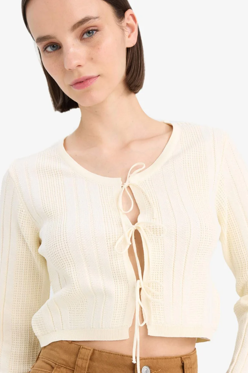 DeFacto Slim Fit Ribbed Crew Neck Knitwear Pullover