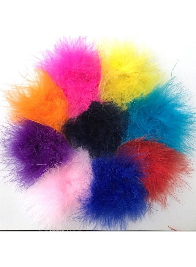 Yazon Marabou Feather Puffs DIY Crafting Feathers Circle Assorted Feathers Flower For Craft Headbands Making 18pcs - Image 2