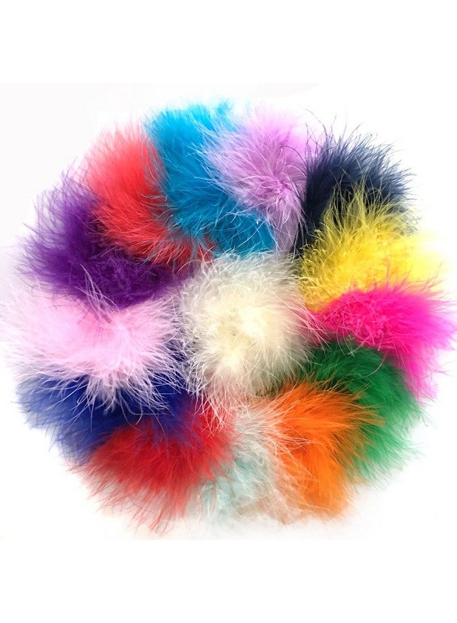 Yazon Marabou Feather Puffs DIY Crafting Feathers Circle Assorted Feathers Flower For Craft Headbands Making 18pcs - Image 5