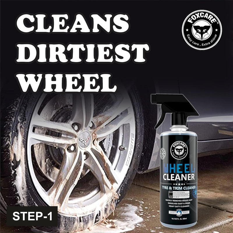 Foxcare Tyre and Trim cleaner + protectant | tyre shiner & tyre cleaner - 1000ml - Image 2