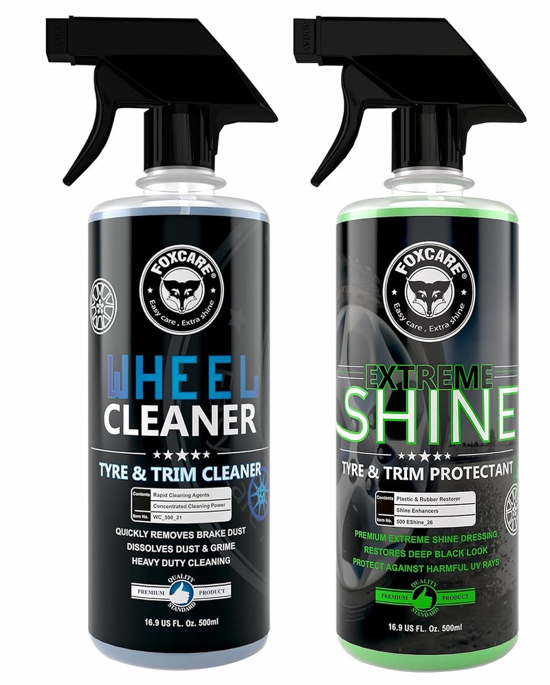 Foxcare Tyre and Trim cleaner + protectant | tyre shiner & tyre cleaner - 1000ml - Image 1