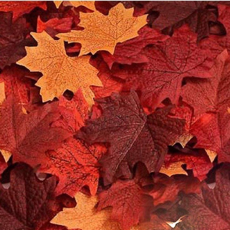 EchoDone 600 Pieces Artificial Maple Leaves Decorations Autumn Fall Leaves for Thanksgiving Autumn Leaf for Wedding Party - Image 1