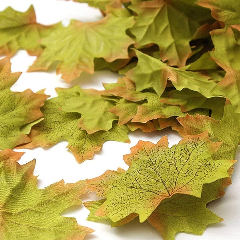 EchoDone 600 Pieces Artificial Maple Leaves Decorations Autumn Fall Leaves for Thanksgiving Autumn Leaf for Wedding Party - Image 3