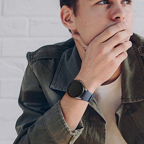 Lerobo [2 Pack Band Compatible with Samsung Galaxy Watch 3 45mm/Galaxy Watch 46mm Bands/Gear S3 Frontier, 22mm Smart Watch Band Silicone Casual Straps Accessories for Women Men Black/Blue Gray - Image 5