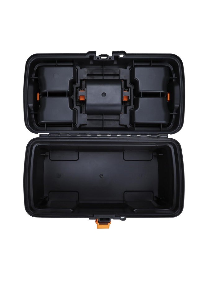 Taparia - Taparia PTB16 Compact Plastic Tool Box with Organizer (Orange and Black) - Image 1