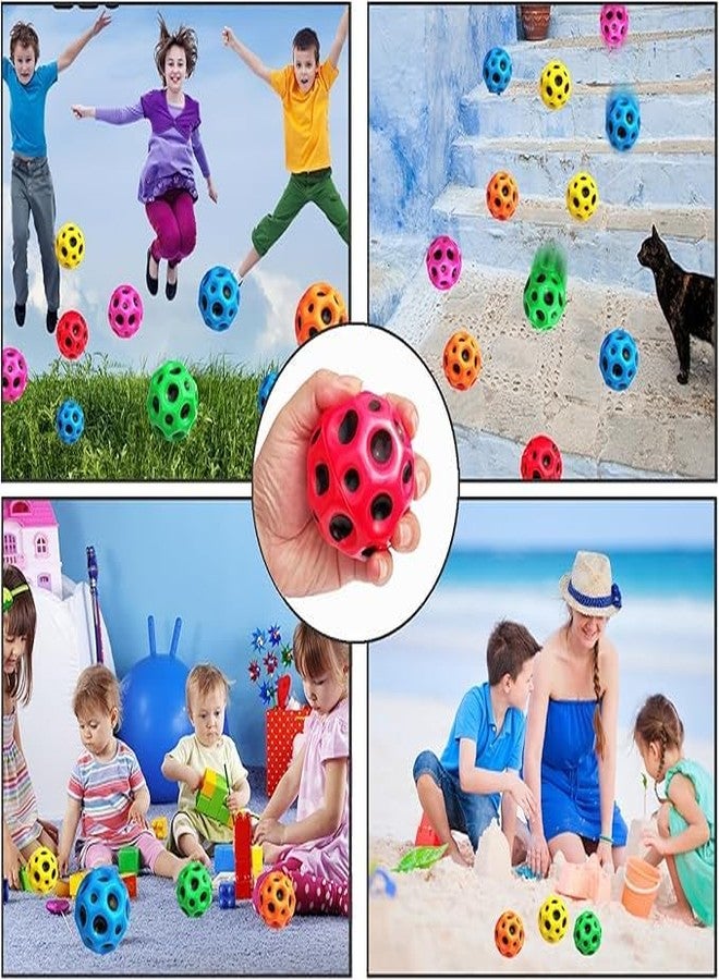 Sellon1 (2 Pcs Moon high boyncy + 2 pcs Smiley + 2 pcs Squishy Balls 3 in 1 Combo for Kids -Stress Relief Soft Smiley and high Bouncy Play Toy Ideal Gift for boy and Girls - Image 2