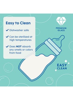 MAM Feel Good Slow Flow Premium Glass Bottle Easy Switch Between Breast And Bottle 5Oz 0+ Months Unisex 1 Pack  - Image 5