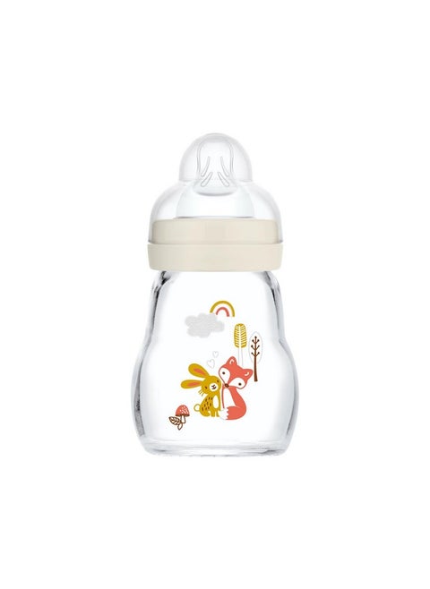 Feel Good Slow Flow Premium Glass Bottle Easy Switch Between Breast And Bottle 5Oz 0+ Months Unisex 1 Pack