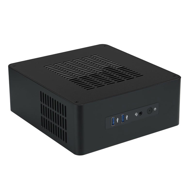 Compact Black ITX Desktop Case HTPC Enclosure With Efficient Cooling And 2 5 Inch Hard Drive Space - Image 2