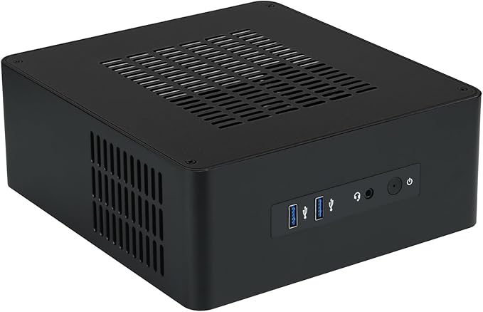 Compact Black ITX Desktop Case HTPC Enclosure With Efficient Cooling And 2 5 Inch Hard Drive Space - Image 1