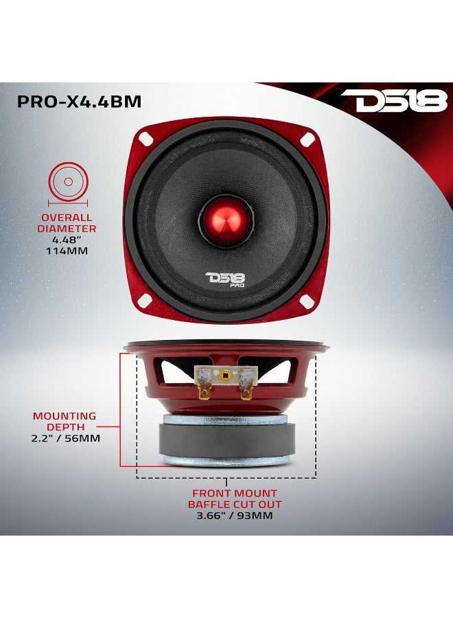 DS18 PRO-X4.4BM PRO Series Midrange Bullet Loudspeaker - Set of 1-4" - Image 5