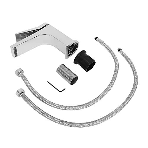 Hindware Italian Collection F410011CP Edge Single Lever Hot and Cold Basin Mixer, Brass with Chrome Finish - Image 5