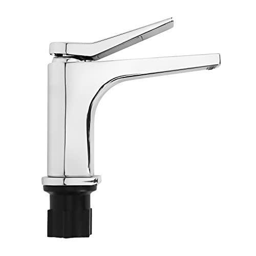 Hindware Italian Collection F410011CP Edge Single Lever Hot and Cold Basin Mixer, Brass with Chrome Finish - Image 3