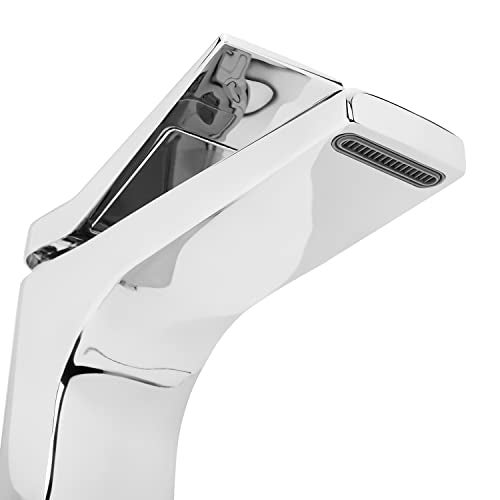 Hindware Italian Collection F410011CP Edge Single Lever Hot and Cold Basin Mixer, Brass with Chrome Finish - Image 4