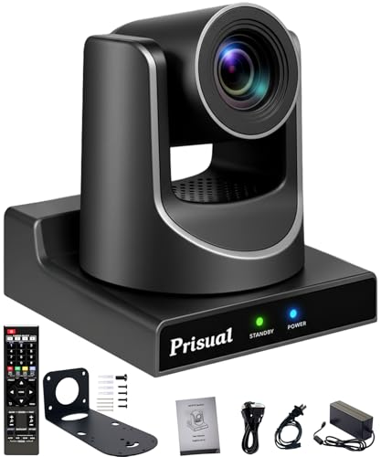 Prisual PTZ Camera Gen 5, 30X Optical Zoom Auto AI Tracking, HDMI 3G-SDI USB IP Streaming, 0.5 Lux for Church Live Streaming, Events, vMix, OBS. NDI upgradable, TEM-30S PRO - Image 1