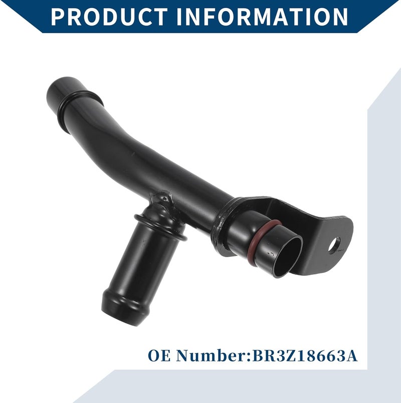 Hihaha No.BR3Z18663A HVAC Heater Hose Assembly for Ford F-150 2011-2023 - Durable Metal Connector Tube - Black - Image 5