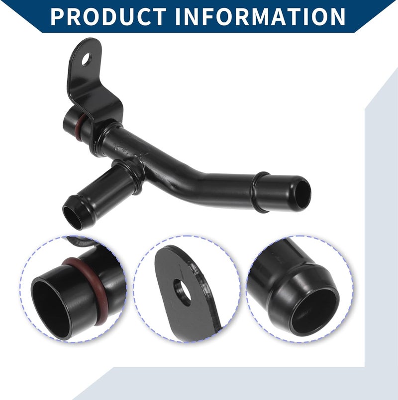Hihaha No.BR3Z18663A HVAC Heater Hose Assembly for Ford F-150 2011-2023 - Durable Metal Connector Tube - Black - Image 4
