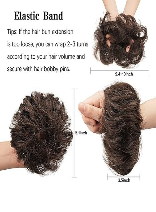 بلوشيا وصلات شعر متعددة الألوان من BLUSHIA بتصميم كعكة جودا العصرية، مصنوعة من المطاط المرن، للنساء (عبوة من 4 قطع) - Image 5