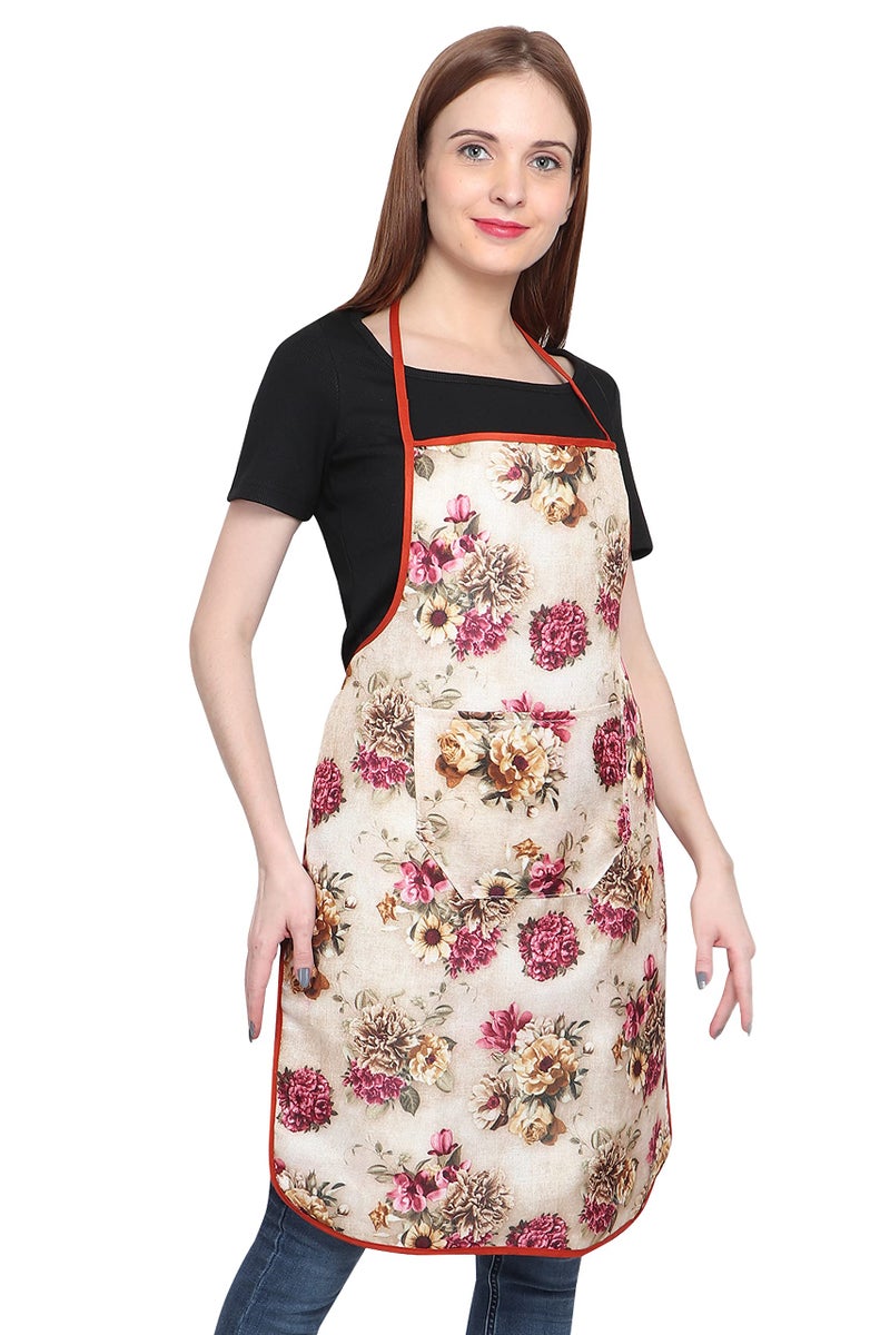 JMi Jute Fabric Apron For Women Waterproof for Home, Kitchen, Restaurant Pack of 1 (Free, Design - 1, 1) - Image 5
