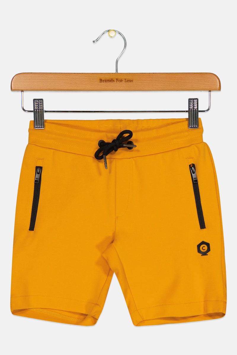 Jack Jones Kids Boy Brand Logo Basic Shorts, Mustard  - Image 1