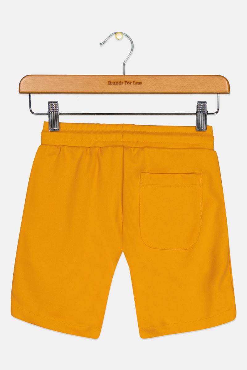 Jack Jones Kids Boy Brand Logo Basic Shorts, Mustard  - Image 2
