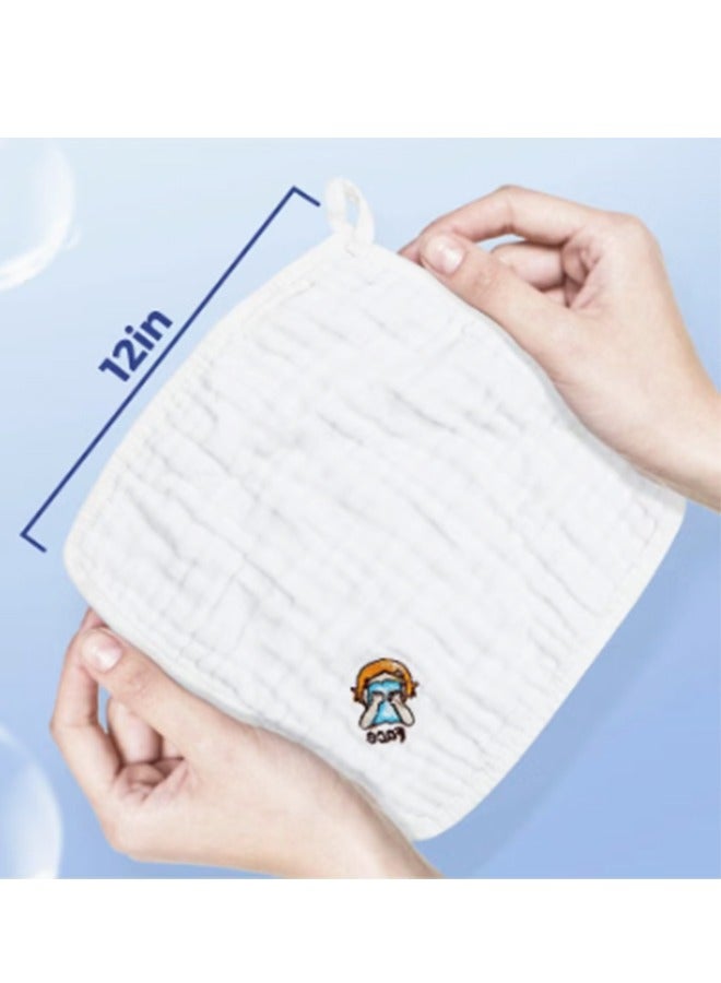 6-Piece Baby Cotton Washcloths, Kids Face Towel Burp Cloths in Classified Design, Soft Breathable Comfy Newborn Towel (30*30cm) - Image 2