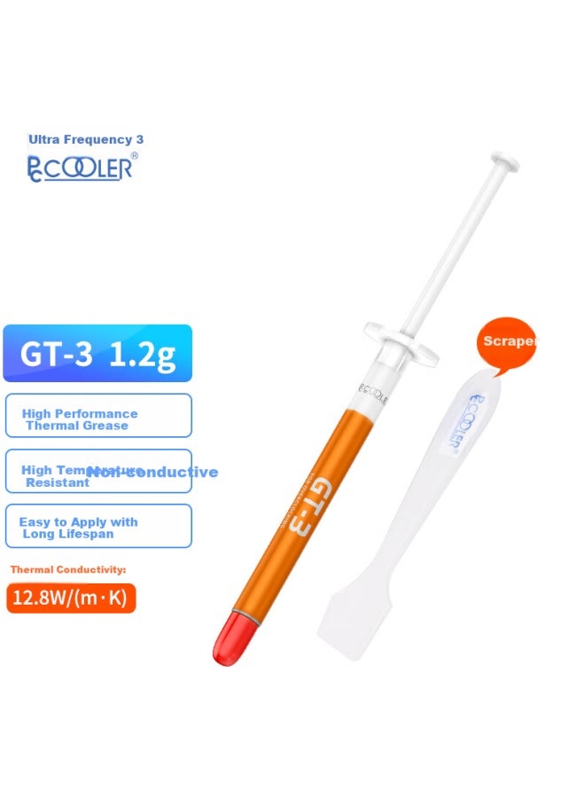PCCOOLER معجون حراري Pccooler Gt-3 1.2G (معجون حراري لوحدة المعالجة المركزية/1.2G/موصلية حرارية 12.8W/معجون حراري للكمبيوتر المحمول/يتضمن ملعقة) - Image 1