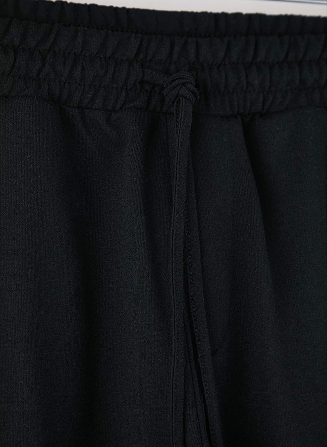 trendyol Black Regular/Normal Cut Open Leg Sweatpants - Image 2