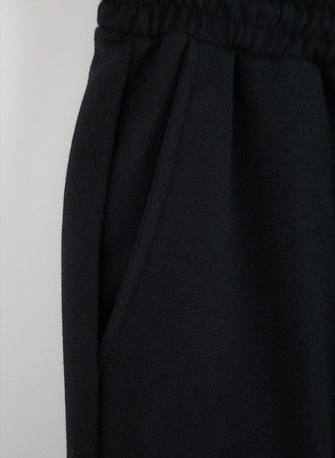 trendyol Black Regular/Normal Cut Open Leg Sweatpants - Image 3