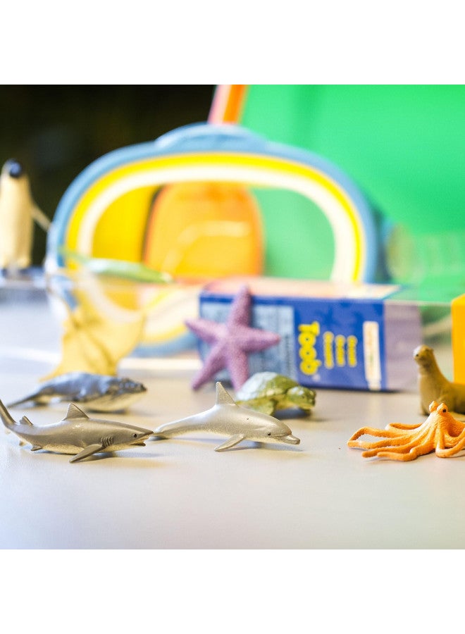 Safari Ltd. Safari Ltd Ocean TOOB Comes With 12 Different Hand Painted Animal Toy Figurine Models Including Sea Lion, Eagle Ray, Starfish, Turtle, Penguin, Octopus, Humpback Whale, Sperm Whale, Moray Eel, Hammerhead Shark, Tiger Shark, and Dolphin For Ages 5 and  - Image 3