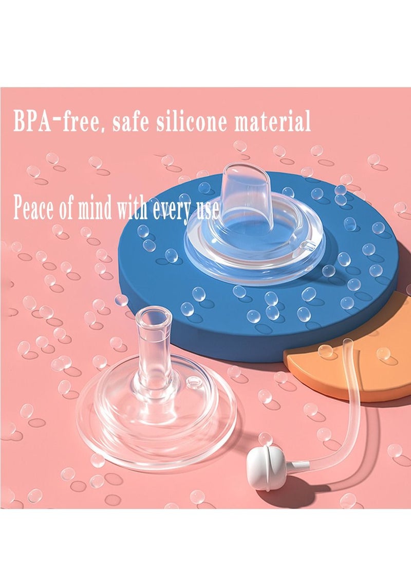 Generic Sippy Cup for Baby more than 6 months, Spill-Proof Sippy Cup, Straw for Kids Water Bottle with Soft Silicon Spout Cup for Toddlers, BPA Free, 240ml, Spill Plastic Drinking Bottle with Handle  - Image 4
