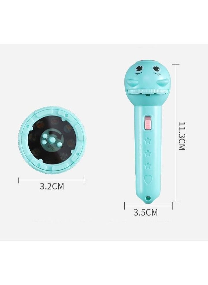 DUNISO - Flashlight Projector for Kids Child Slide Projector Flashlight Light Toy Early Educational Learning Night Light Childhood Bedtime Cognition Device Fun Torch with Animal Pattern Interactive Toy - Image 1