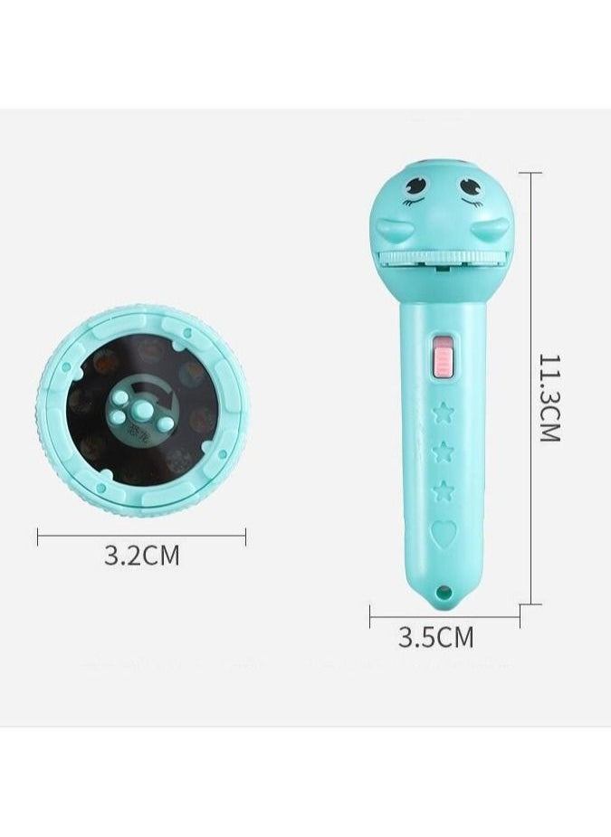DUNISO - Flashlight Projector for Kids Child Slide Projector Flashlight Light Toy Early Educational Learning Night Light Childhood Bedtime Cognition Device Fun Torch with Animal Pattern Interactive Toy - Image 1