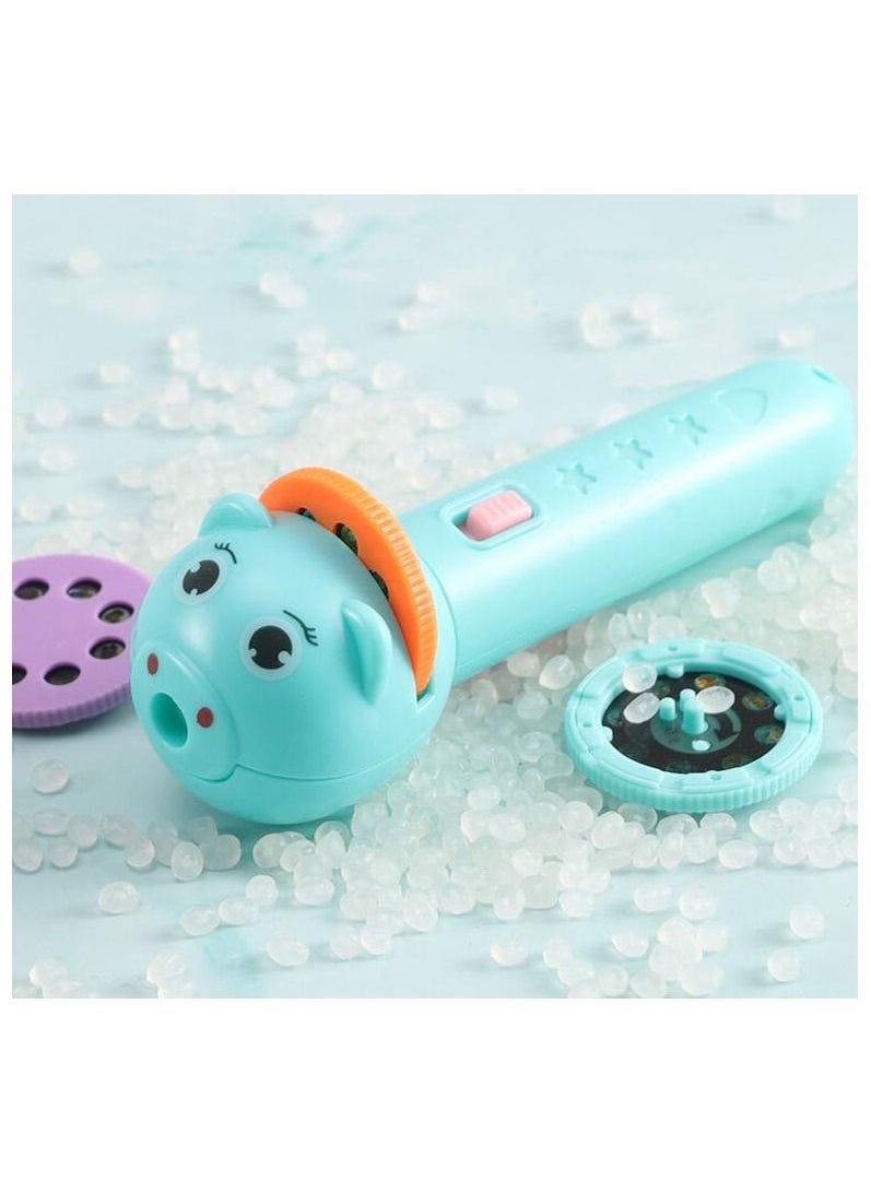 DUNISO - Flashlight Projector for Kids Child Slide Projector Flashlight Light Toy Early Educational Learning Night Light Childhood Bedtime Cognition Device Fun Torch with Animal Pattern Interactive Toy - Image 1