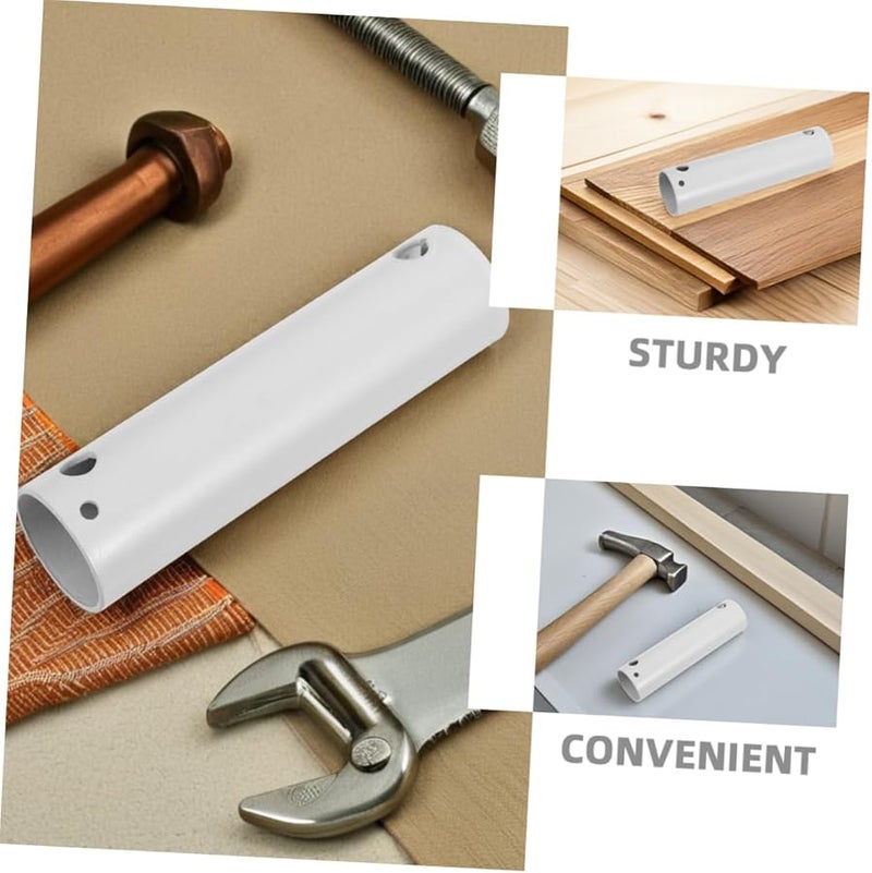 Mikikit 2 قطعة قضبان تمديد مروحة سقف بيضاء قطع غيار بديلة متينة وقوية - Image 4