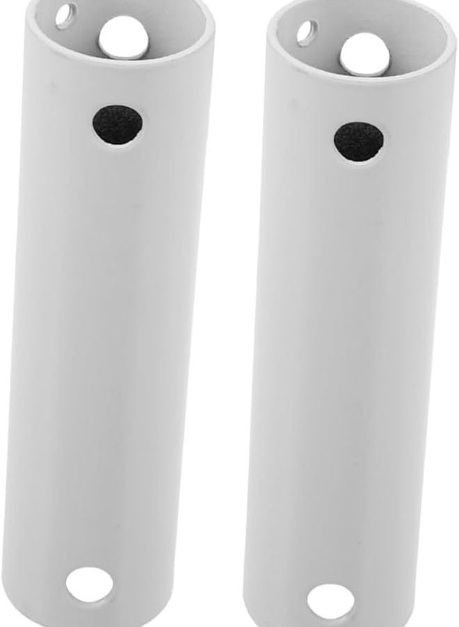 Mikikit 2 قطعة قضبان تمديد مروحة سقف بيضاء قطع غيار بديلة متينة وقوية - Image 2