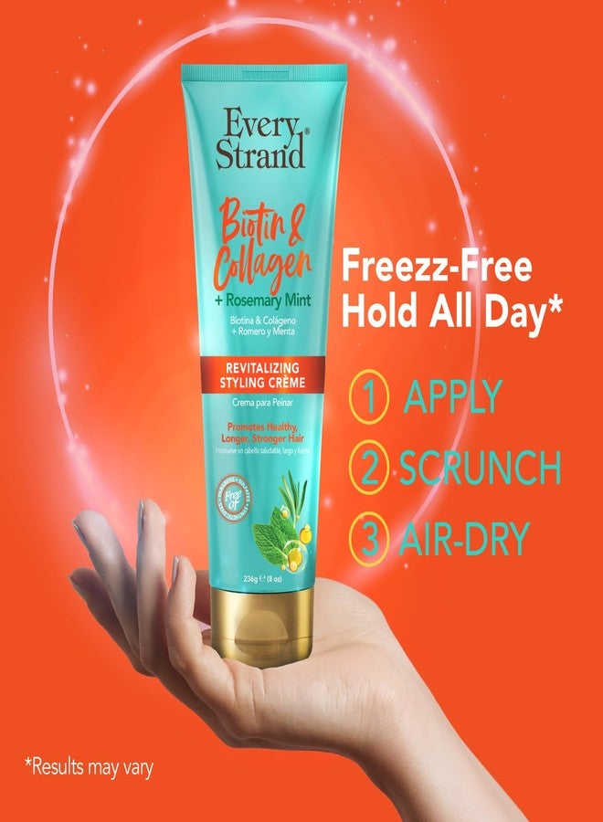 Every Strand Biotin and Collagen Styling Creme with Rosemary Mint, 8 Oz, Volumizing Hair Cream for Thin and Fine Hair, Adds Body and Fullness with Long-Lasting Flexible Hold - Image 2