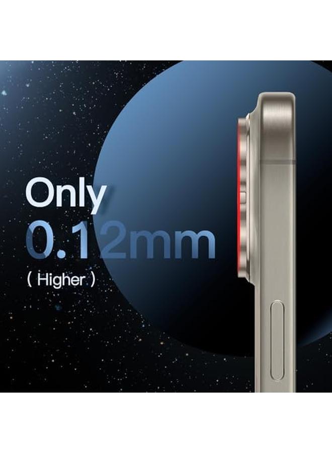 جي تيك واقي عدسة الكاميرا لهاتف Iphone 15 Pro مقاس 6.1 بوصة وIphone 15 Pro Max مقاس 6.7 بوصة بتغطية كاملة وغطاء حلقي من الزجاج المقوى 9H مع لوحة معدنية غير لامعة، عبوة واحدة من التيتانيوم الطبيعي - Image 4