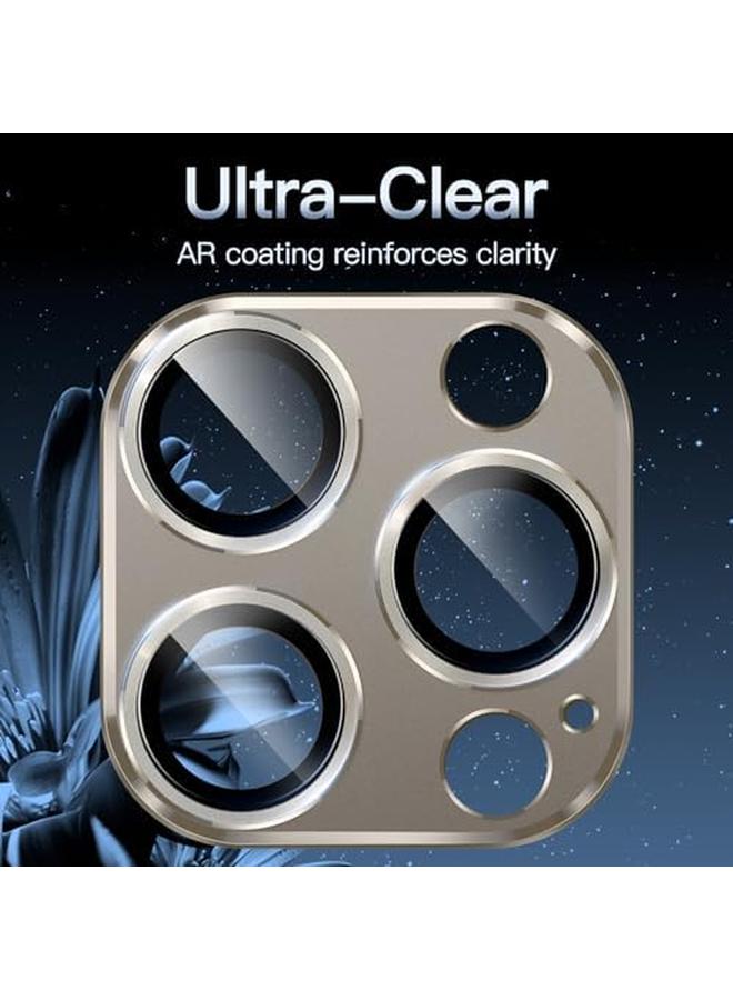 جي تيك واقي عدسة الكاميرا لهاتف Iphone 15 Pro مقاس 6.1 بوصة وIphone 15 Pro Max مقاس 6.7 بوصة بتغطية كاملة وغطاء حلقي من الزجاج المقوى 9H مع لوحة معدنية غير لامعة، عبوة واحدة من التيتانيوم الطبيعي - Image 5