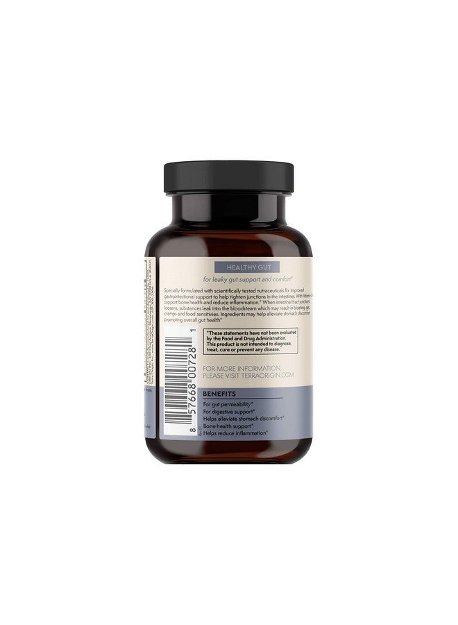 Terra Origin Healthy Gut Capsules With Vitamin D ; 60 Capsules ; Digestive Support Intestinal Permeability Ibs Bloating Gas And Constipation* 30 Servings/60 Capsules - Image 4