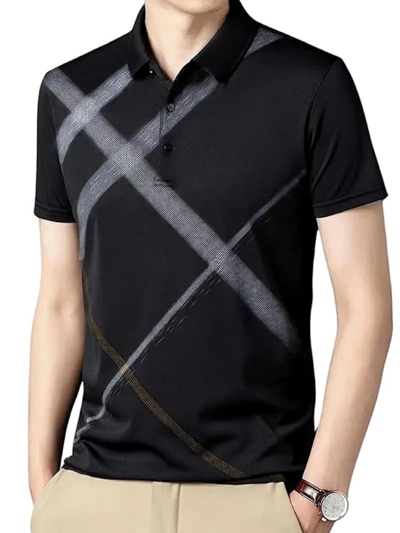 Lymio Polo T Shirt for Men || Men Casual T-Shirt || Polo (Polo-24-Black-XL) - Image 4