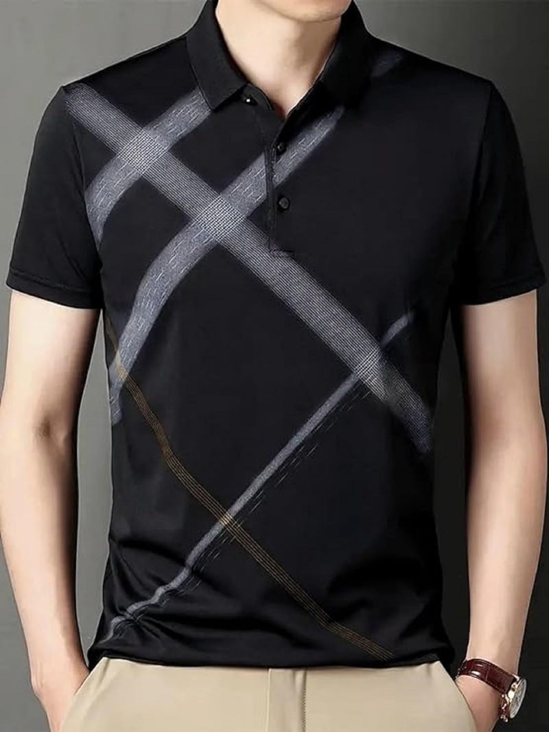 Lymio Polo T Shirt for Men || Men Casual T-Shirt || Polo (Polo-24-Black-XL) - Image 3
