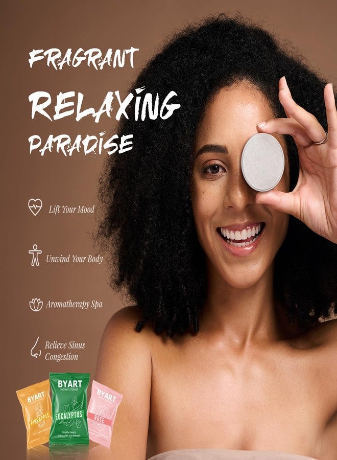 BYART Shower Steamers Aromatherapy - Christmas Gifts for Women, 8 Pack Pure Essential Oil Shower Bombs for Home Spa, Stress Relief, Body&Soul Relaxing Bath Bombs, Stocking Stuffer for Girls, Green - Image 4