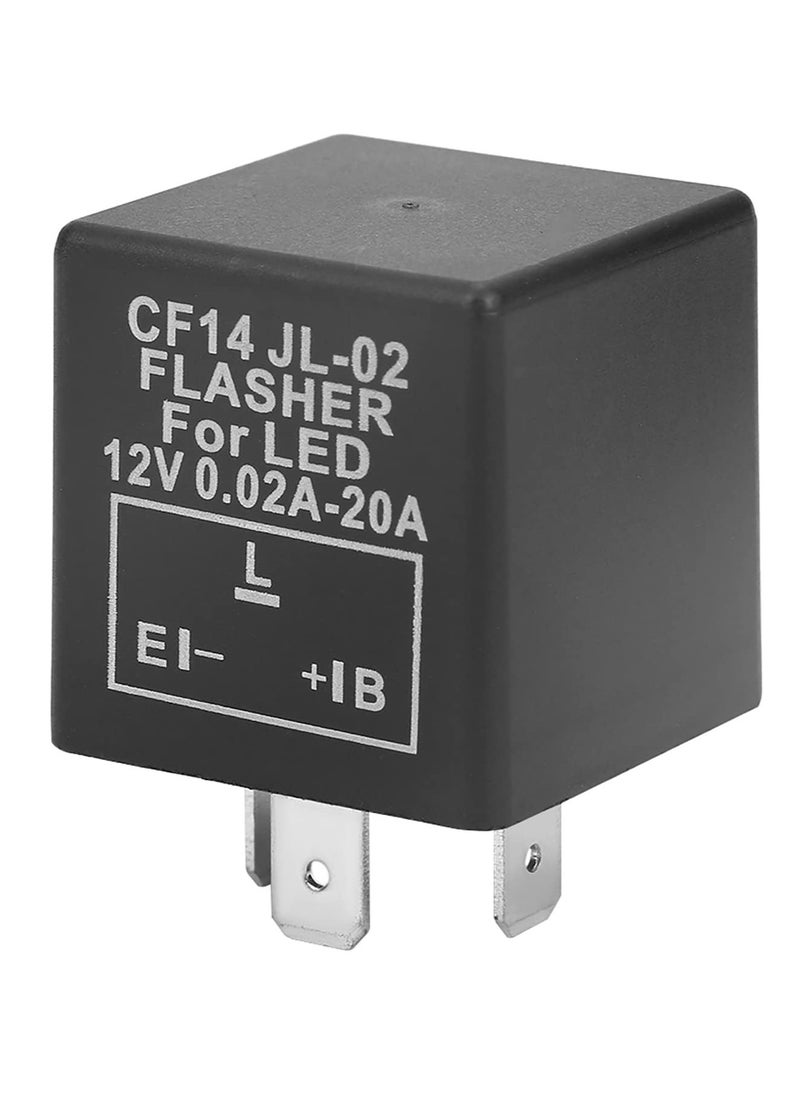 Oasisgalore - LED Flasher Relay, 12V 3 Pin LED Indicator Relay, LED Electronic Flasher Unit, for Car Vehicle Motorcycle. - Image 1