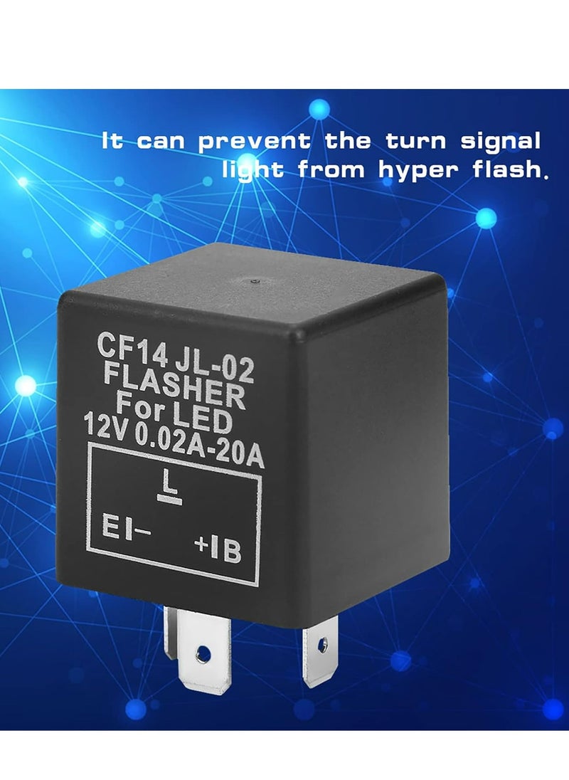 Oasisgalore - LED Flasher Relay, 12V 3 Pin LED Indicator Relay, LED Electronic Flasher Unit, for Car Vehicle Motorcycle. - Image 1