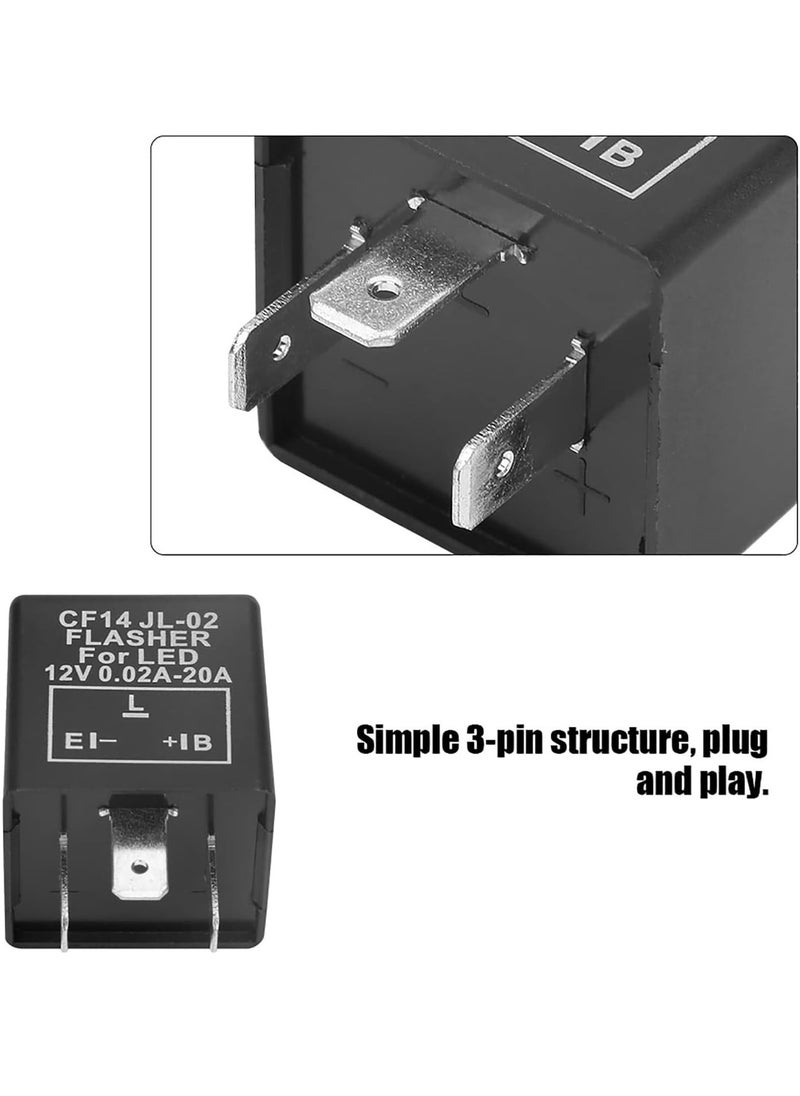 Oasisgalore - LED Flasher Relay, 12V 3 Pin LED Indicator Relay, LED Electronic Flasher Unit, for Car Vehicle Motorcycle. - Image 1