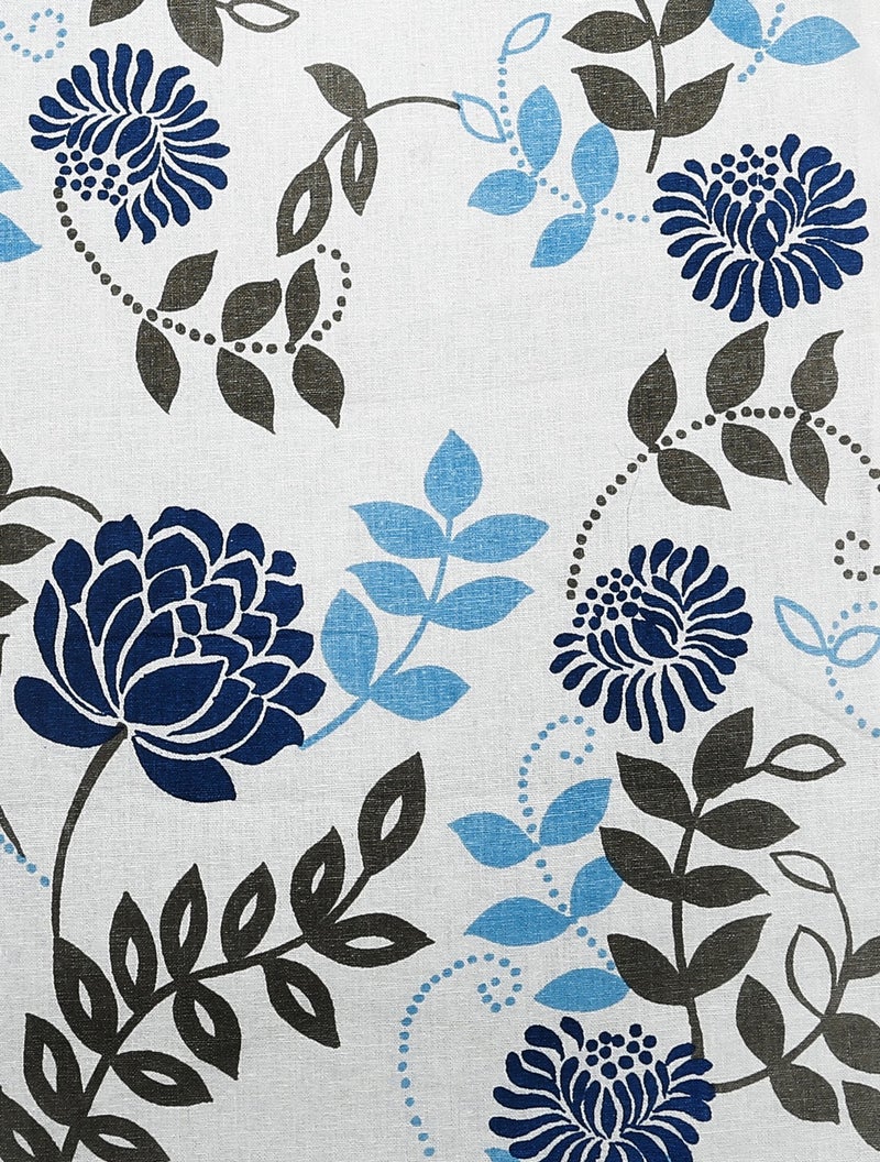 Dekor World Multi Printed Plain Blue Napkin Set (Pack of 12) (Floral Blue) - Image 4