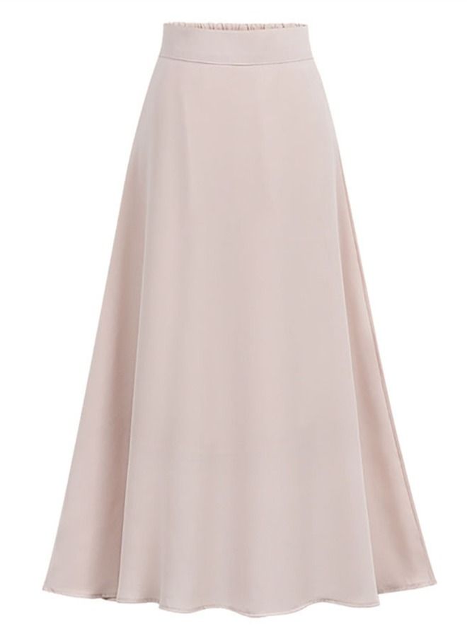 Women's Casual Solid Color Chiffon Skirt